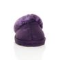 Purple Faux Fur Lined Slip On Memory Foam Mules Slippers, Image 5 of 5