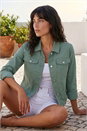 Khaki Stretch Pocket Detail Jacket, Image 3 of 4