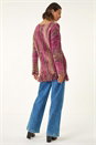 Maroon Fluffy Tassel Hem Knit Jumper , Image 3 of 5