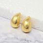 Gold Statement Gold Plated Teardrop Style Stud Earrings, Image 2 of 2