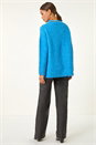 Blue Diamond Stitch Knit Jumper, Image 3 of 5