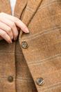 Brown Infinity Leather Brown Tweed Blazer in Herringbone Check, Image 6 of 6
