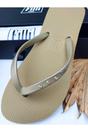 Gold St Tropez Crystal Flip Flops, Image 1 of 4