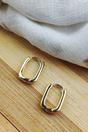 Gold Sterling Silver U-Shape Minimalist Hoop Earrings, Image 1 of 2