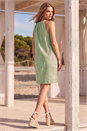 Mint Embroidered A-Line Mini Dress, Image 3 of 4