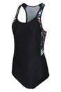 Black Take The Plunge Floral Swimsuit, Image 3 of 6