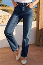 Denim Straight Leg Stretch Jeans, Image 2 of 4