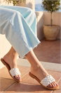 Light Blue  Frayed Edge Ankle Jeans, Image 4 of 4