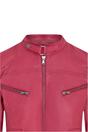 Pink Infinity Leather Pink Slim-Fit Leather Biker Jacket-Tulsa, Image 6 of 6