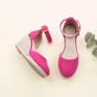 Fuchsia AJVANI Fuchsia Mid Wedge Heel Ankle Strap Espadrille Sandals, Image 4 of 6