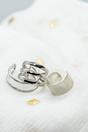 Silver Gold-Plated 3-Piece Adjustable Non-Piercing Helix Ear Cuff Set, Image 2 of 2