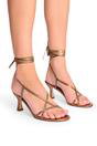 Bronze Irisa Bronze Lace Up Strappy Mid Heels, Image 1 of 4