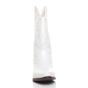 White Low Cuban Heel Embroidered Cowboy Western Boots, Image 5 of 5