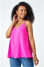 PINK Petite Plain V-Neck Cami Vest Top, Image 1 of 5