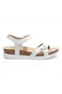 White Womens Platform Wedge Sandals - Sulia B1, Image 1 of 8