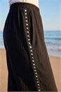 Black Petite Cropped Side Trim Trouser, Image 5 of 5