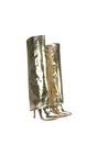 Gold XY LONDON Gold 'Shauna' Foldover Knee High Boots With Stiletto Heel, Image 6 of 6