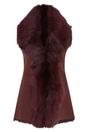 Burgundy Toscana Shearling Sheep Leather Gilet, Image 1 of 6
