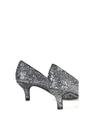 Black XY LONDON Black 'Gwyneth' Pointed Toe Mid Stiletto Kitten Heel Court Shoes, Image 2 of 4