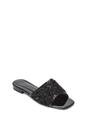 Black XY LONDON Black 'Ziva' Embroidered Sequin Slip On Slider Sandals, Image 2 of 6