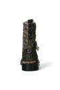 Black Womens Gothic Ankle High Boots-INCAS-036, Image 6 of 7