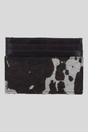 Brown Real Leather Hair-on-Hide Cow Print Card Holder Wallet, Image 3 of 3