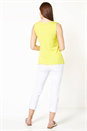 Yellow Lace Front Jersey Top, Image 3 of 5