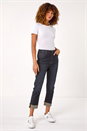 Indigo Slim Leg Turn Up Stretch Jeans, Image 1 of 5