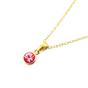 Pink Mini Round Ruby July Birthstone Pendant Necklace, Image 1 of 1