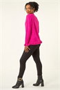 PINK Petite Flute Hem Knit Jumper, Image 3 of 5