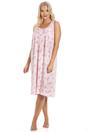 Pink Camille Lingerie Pink Floral Lightweight Sleeveless Nightdress, Image 1 of 6