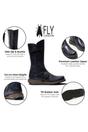 Blue Womens MES 2 Calf Leather Zip Boots, Image 3 of 5