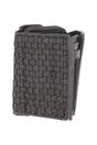Dark Grey Vintage Woven Leather 7 Card Purse, Image 3 of 4