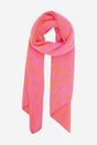 Pink Asymmetric Leopard Winter Scarf, Image 1 of 5