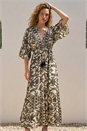 Ivory  Floral Border Boho Maxi Dress, Image 1 of 4