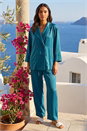 Teal Relaxed Textured Blazer , Image 5 of 5