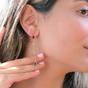 Gold Dangle Multi Gemstone Crystal Drop Gold Plated Earrings, Image 2 of 5