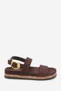 Dark Brown Where's That From Dark Brown Banyan Double Strap Flatform Sandal, Image 2 of 8