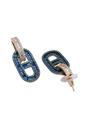 Blue Diva Cylinderical Drop Earrings, Image 3 of 5