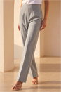 Grey Petite Straight Leg Ponte Stretch Trouser, Image 1 of 4
