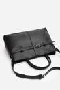 Black Flores Luxury Structured Leather Tote Bag, Image 5 of 8