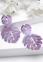 Lilac AVANT-GARDE PARIS Lilac Green Palm Leaf Dangle Earrings, Image 2 of 5