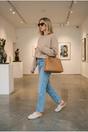 Beige Mia Womens Suede Loafer Mules, Image 1 of 4