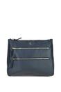 Navy 'Aintree' Genuine Leather Shoulder Bag, Image 1 of 4
