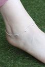 Silver Sterling Silver Grape Summer Indie Boho Silver Payal Indian Anklet, Image 2 of 2
