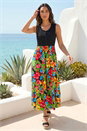 Green Floral Button Front Midi Dress, Image 2 of 4