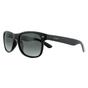 Black Polaroid Black Rectangle Matt Black Smoke Grey Gradient Polarized Sunglasses, Image 2 of 4