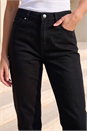 Black Petite Stretch Straight Leg Jeans, Image 4 of 4