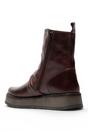 Wine Women's Leather Boots-RENO053FLY, Image 4 of 5
