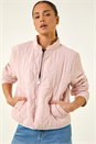 Light Pink Petite Quilted Puffer Jacket, Image 1 of 8